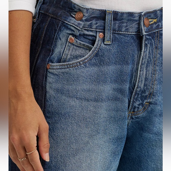 NWT! LEE ADJUSTABLE LOW SLUNG BARREL RIDER JEAN in Blissful Blue size 28 - Picture 7 of 10